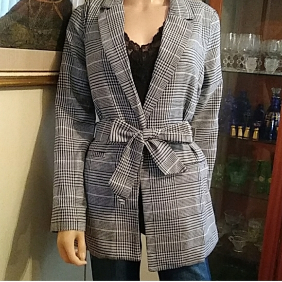 Tweed Black & White Belt 2 Pockets - Picture 4 of 8